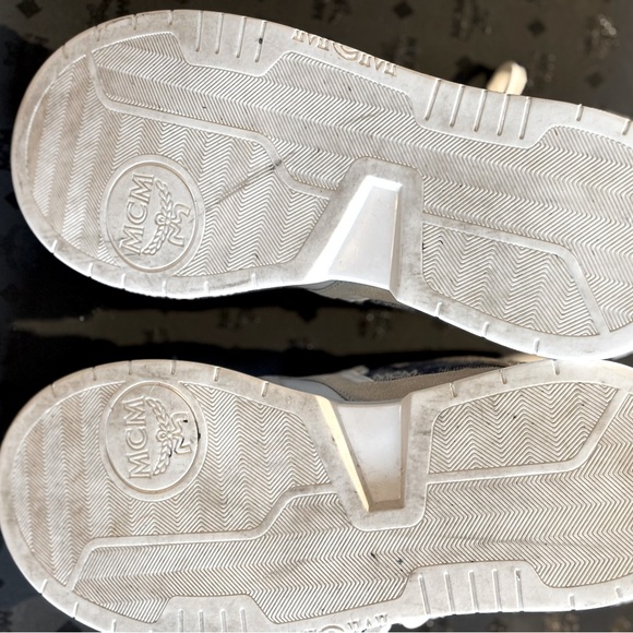 Authentic MCM Men’s Skyward Vintage Monogram High Top Sneakers - Picture 3 of 7